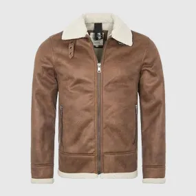 New High Quaity Men's Fake Shearling Biker Jacket