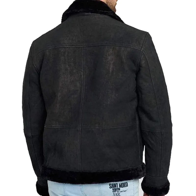 New Style Best Winter Motorcycle Shearling Leather Jacket