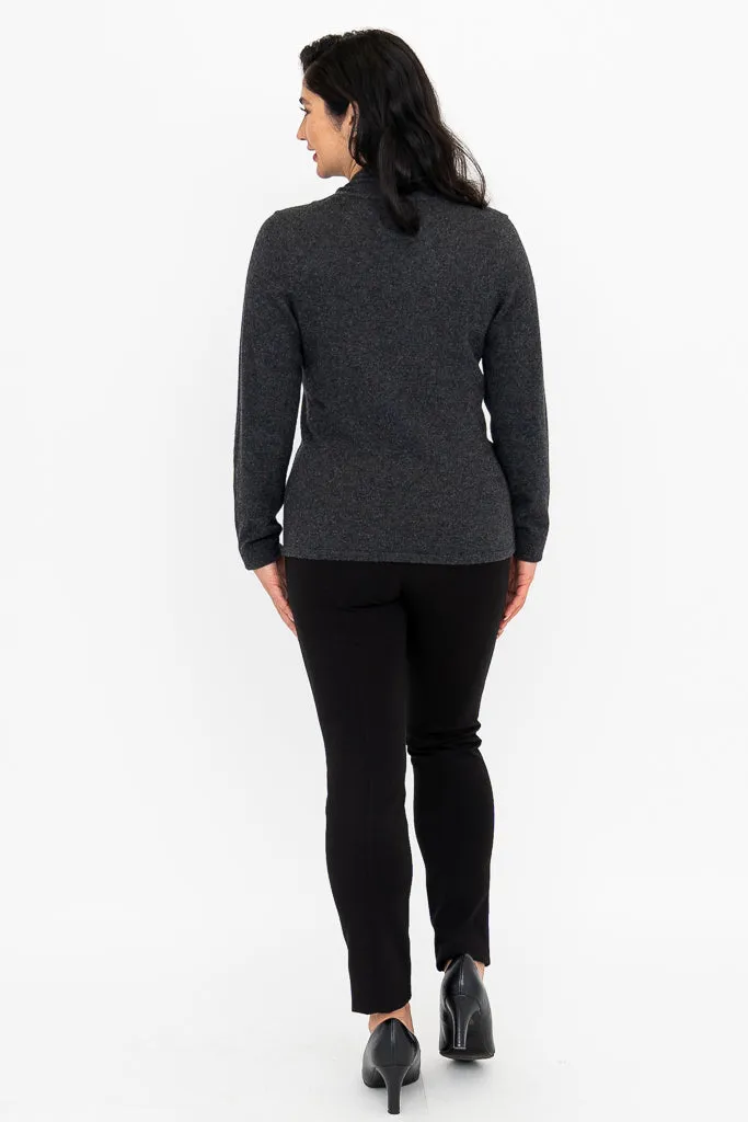 New York Sweater, Charcoal, Wool Cashmere