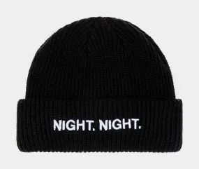 Night Night Beanie Mens Hat (Black/White)