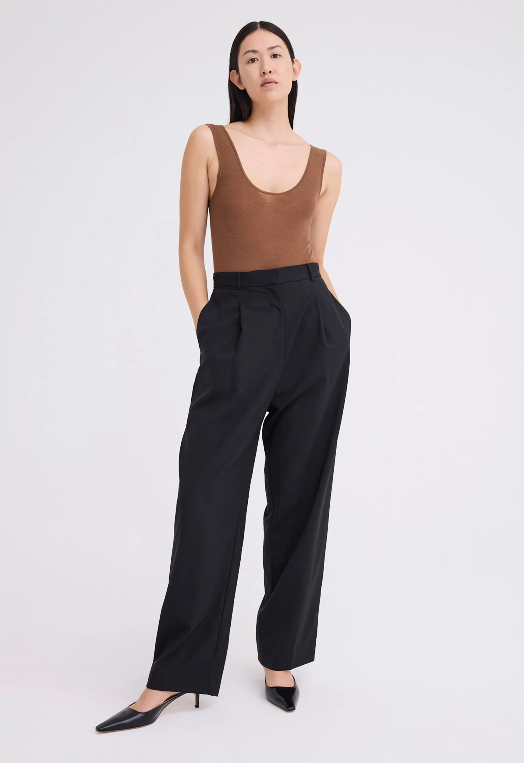 Nisha Wool Pant - Black