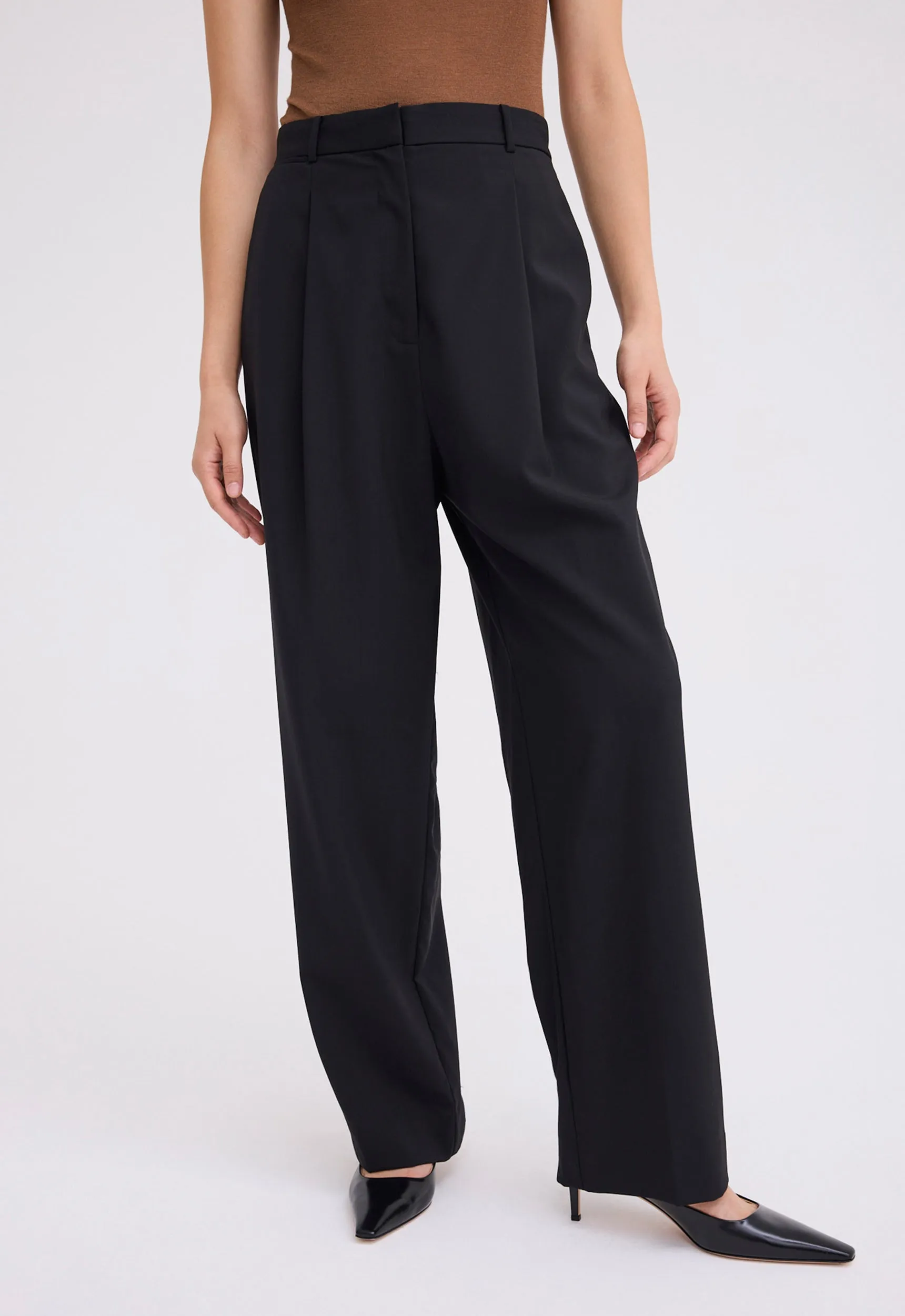 Nisha Wool Pant - Black