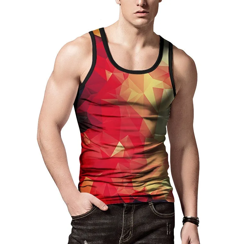 o neck sleeveless casual men tank top