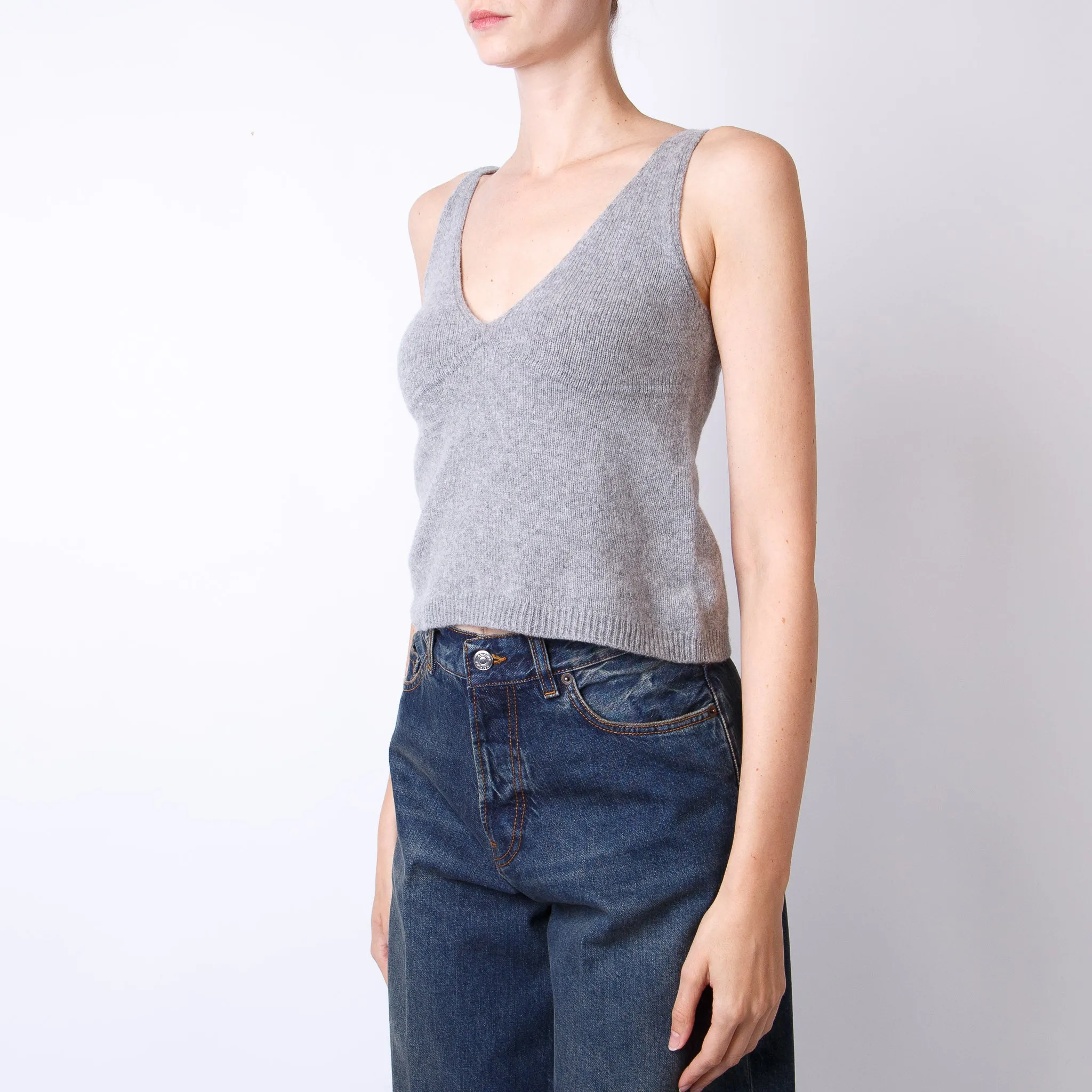 OFFICINE GENERALE TOP WKNT307 LIGHT HEATHER GREY