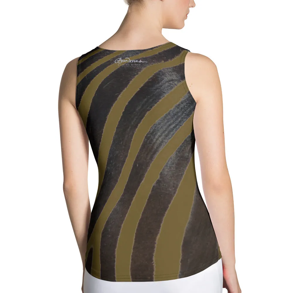 Olive Zebra Tank Top