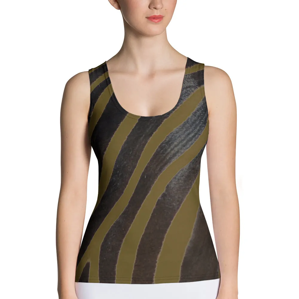 Olive Zebra Tank Top