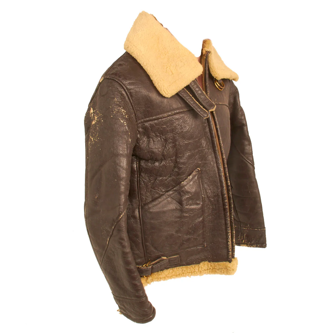 Original U.S. WWII Army Air Forces B-3 Sheepskin Bomber Jacket