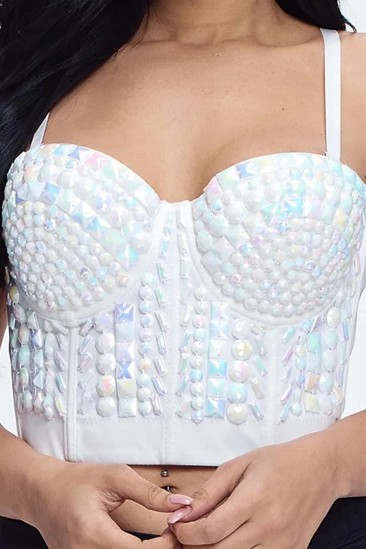 Parker Rhinestone Bustier Top