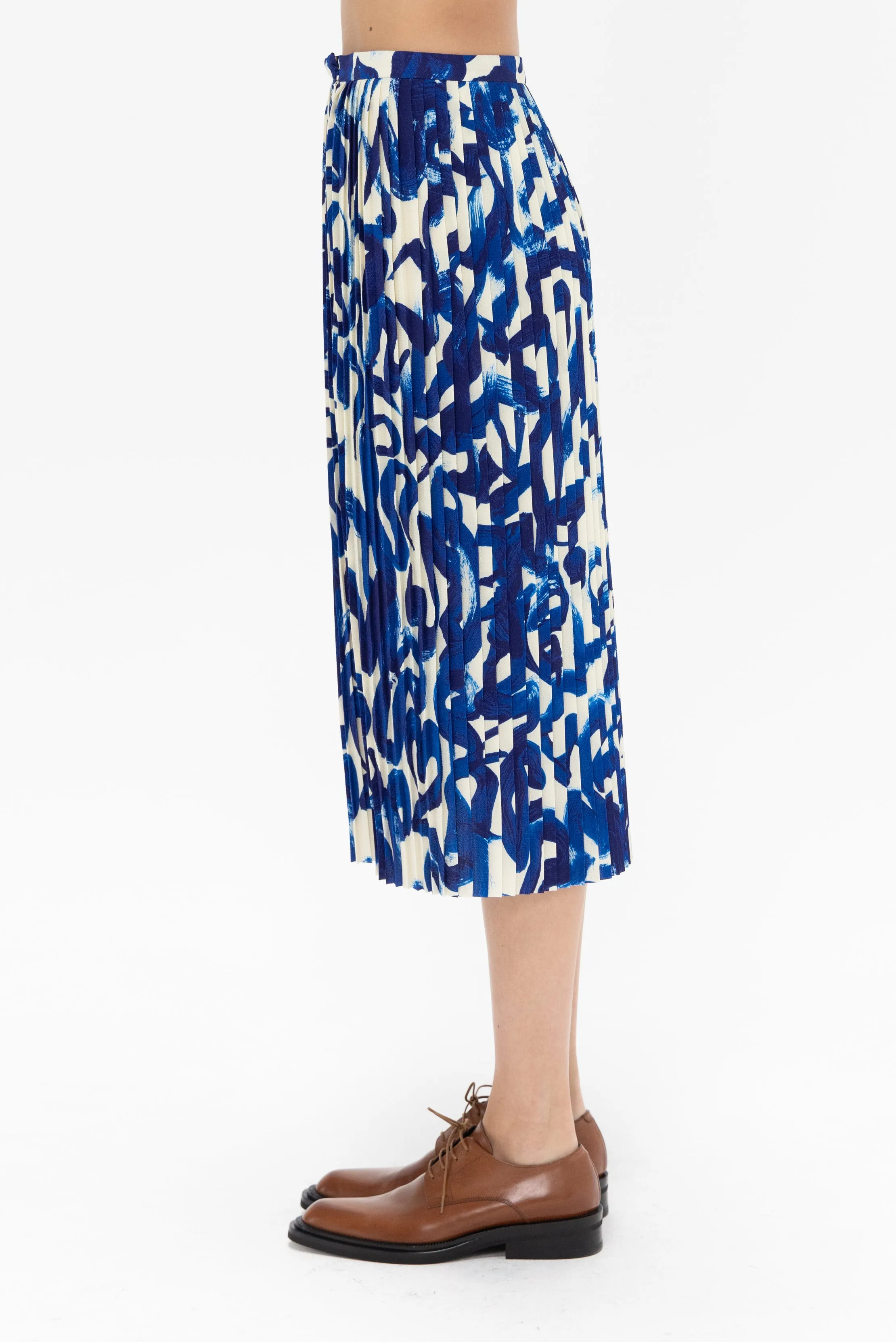 Pleated Skirt, Blue