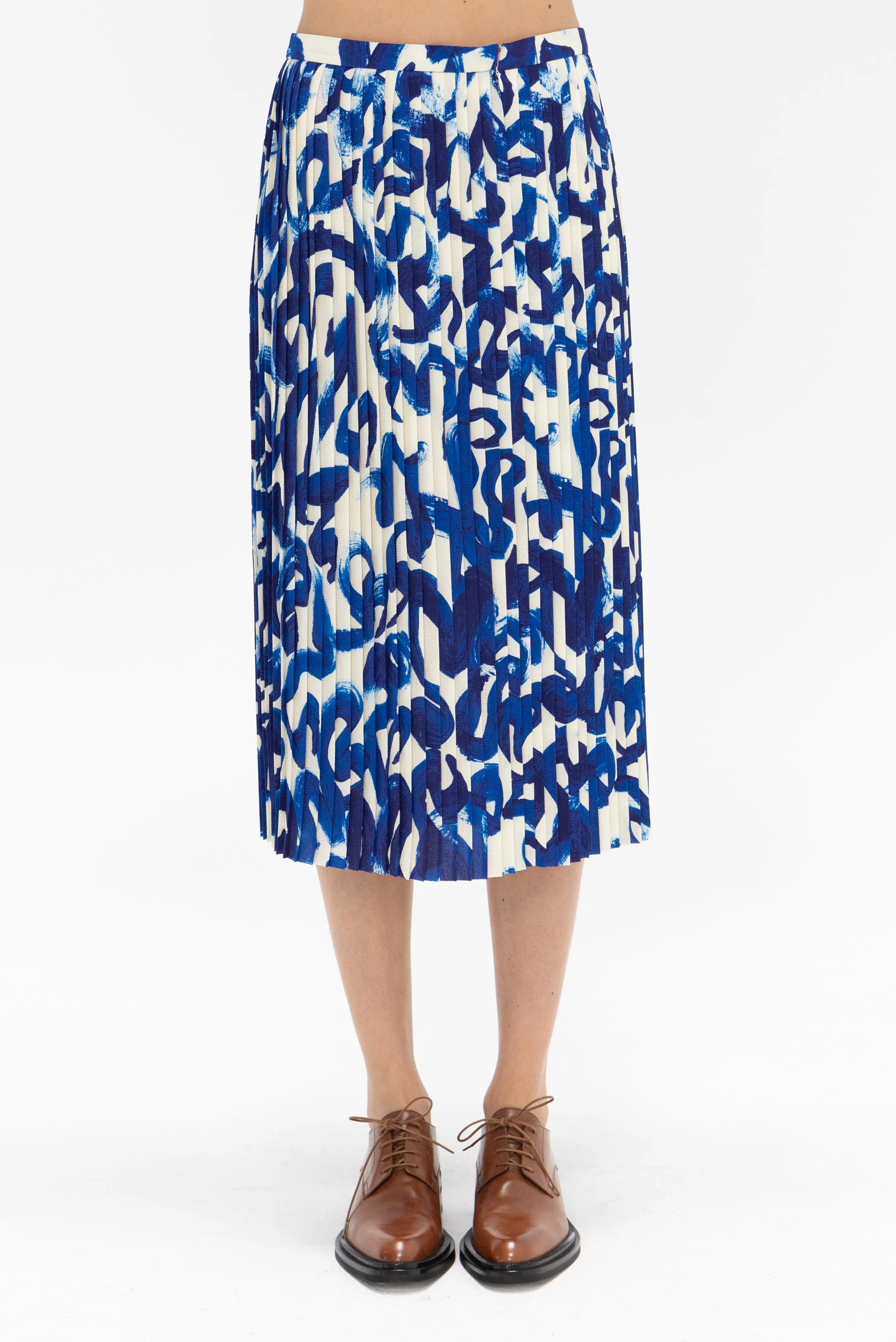 Pleated Skirt, Blue