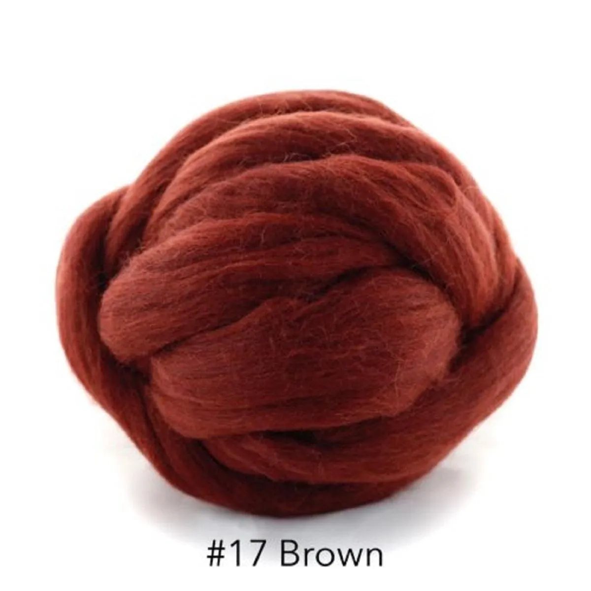 Polish Merino Wool Top - Brown