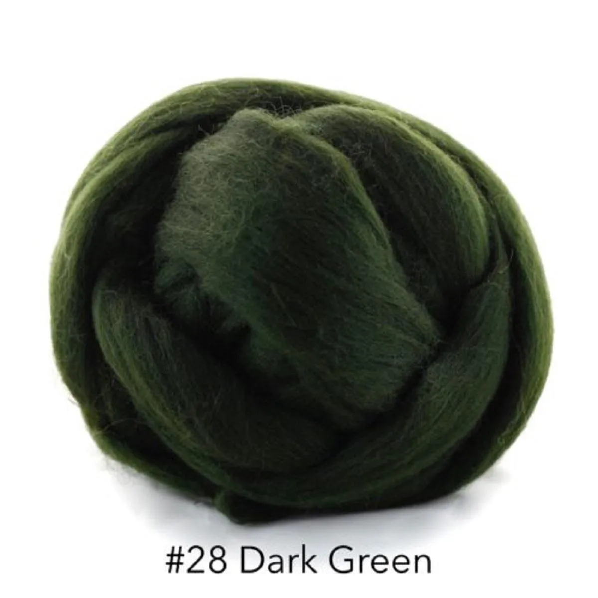 Polish Merino Wool Top - Dark Green