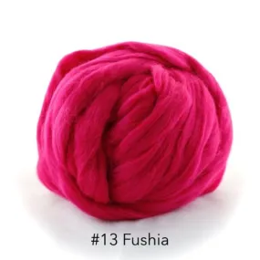 Polish Merino Wool Top - Fushia