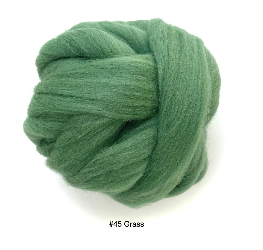 Polish Merino Wool Top - Grass