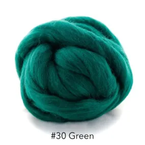 Polish Merino Wool Top - Green