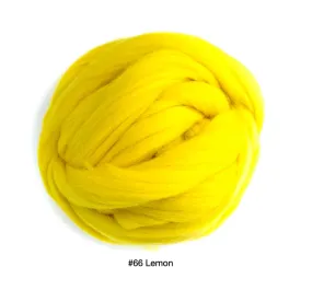 Polish Merino Wool Top - Lemon