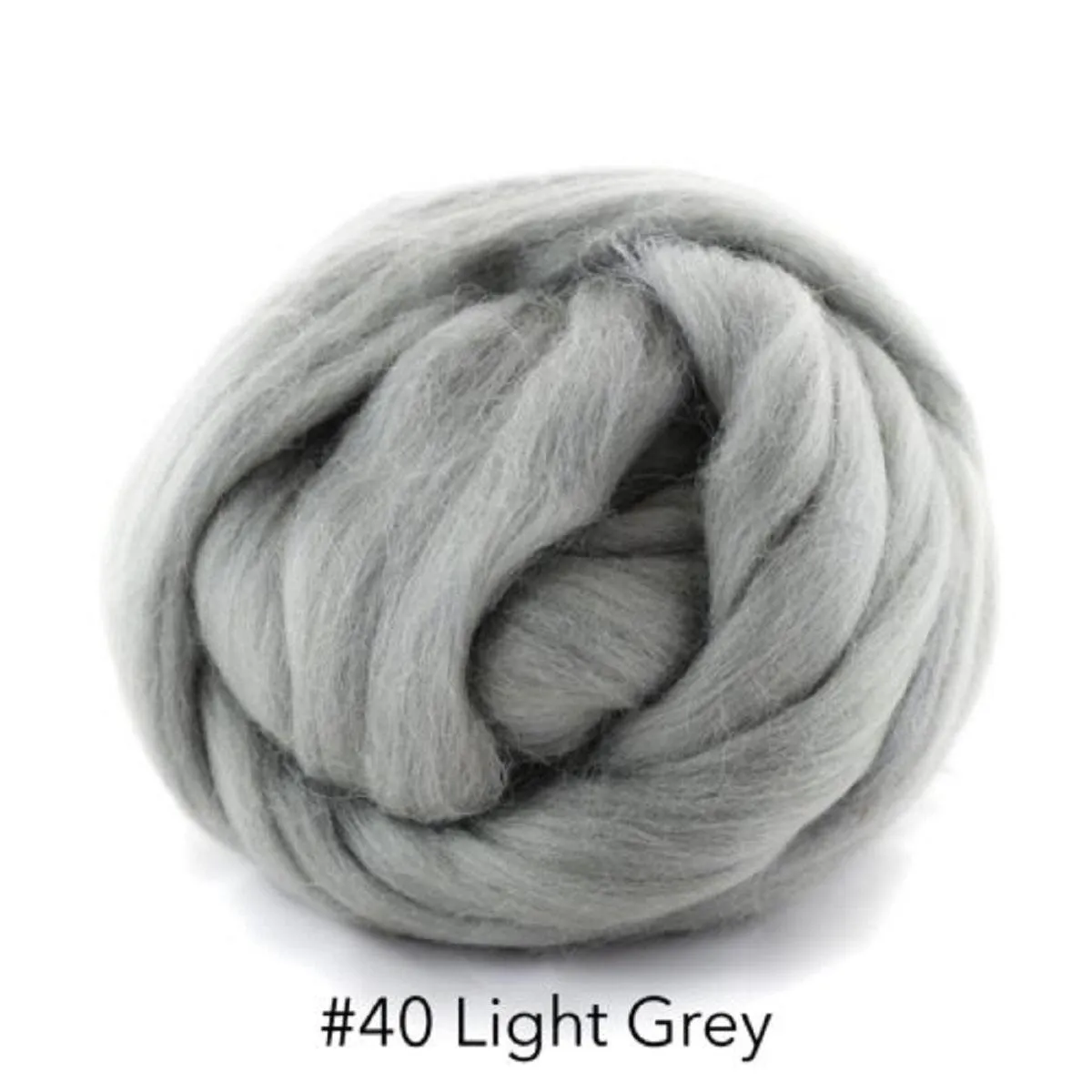 Polish Merino Wool Top - Light Gray