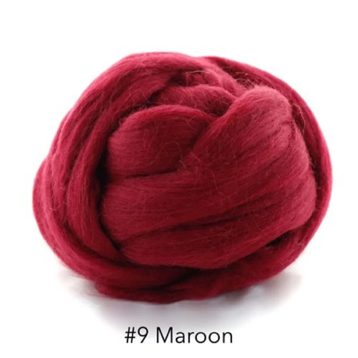 Polish Merino Wool Top - Maroon