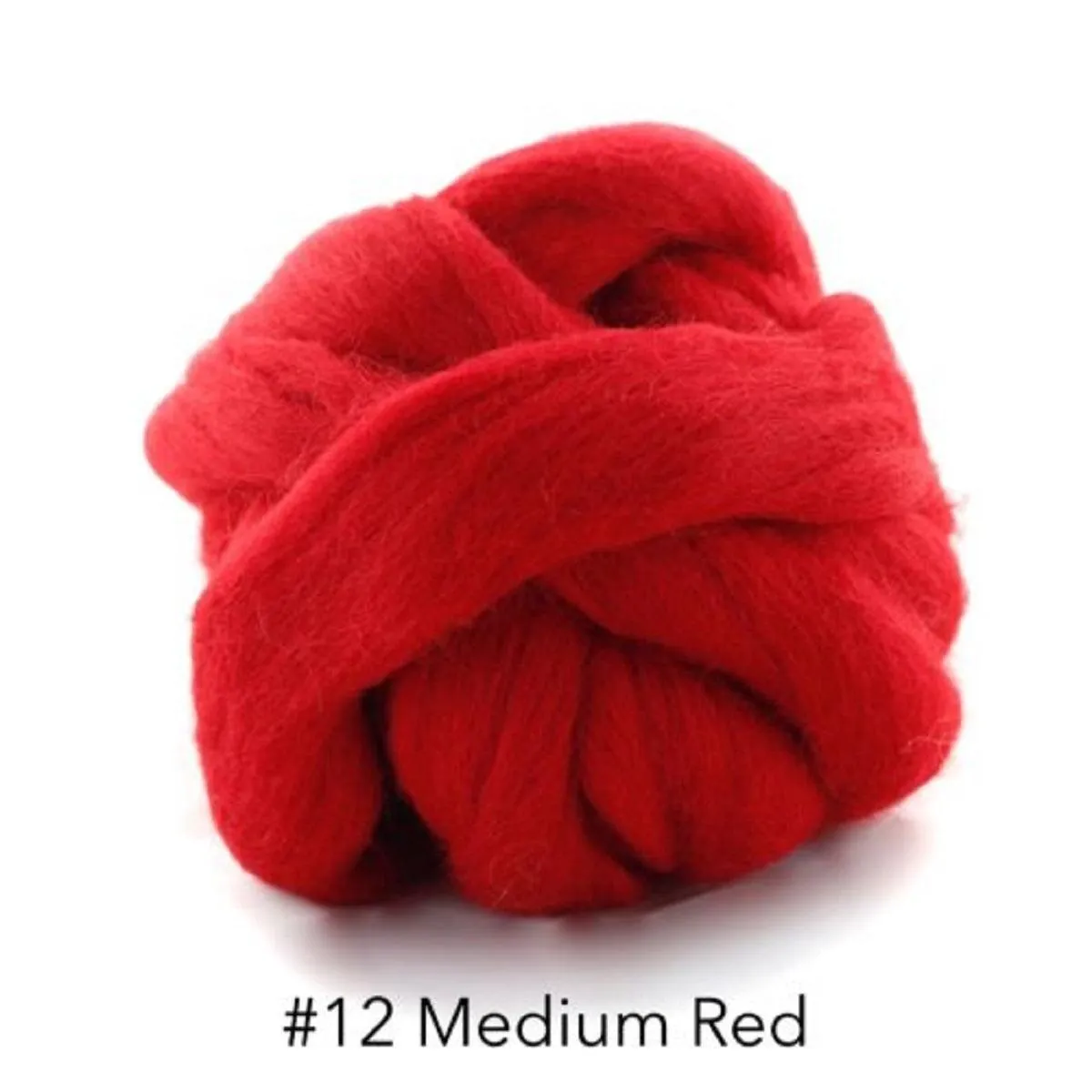 Polish Merino Wool Top - Medium Red