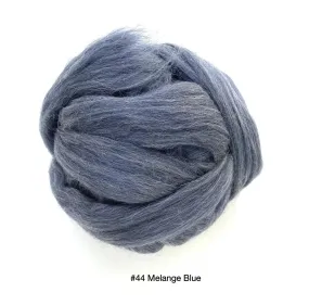 Polish Merino Wool Top - Melange Blue