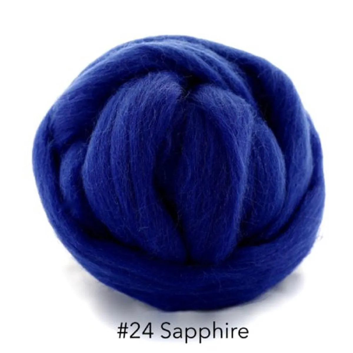 Polish Merino Wool Top - Sapphire