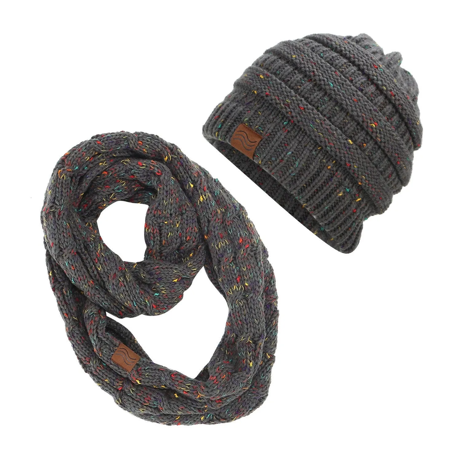 ponytail beanies & scarf sets