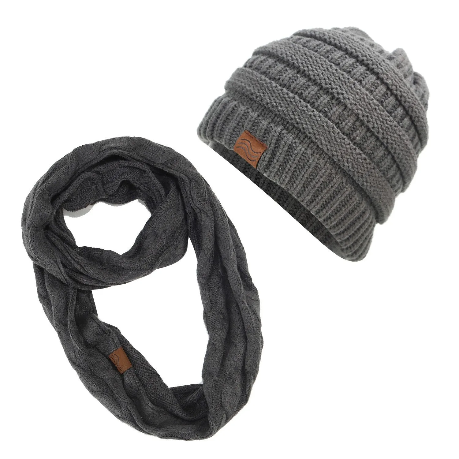 ponytail beanies & scarf sets