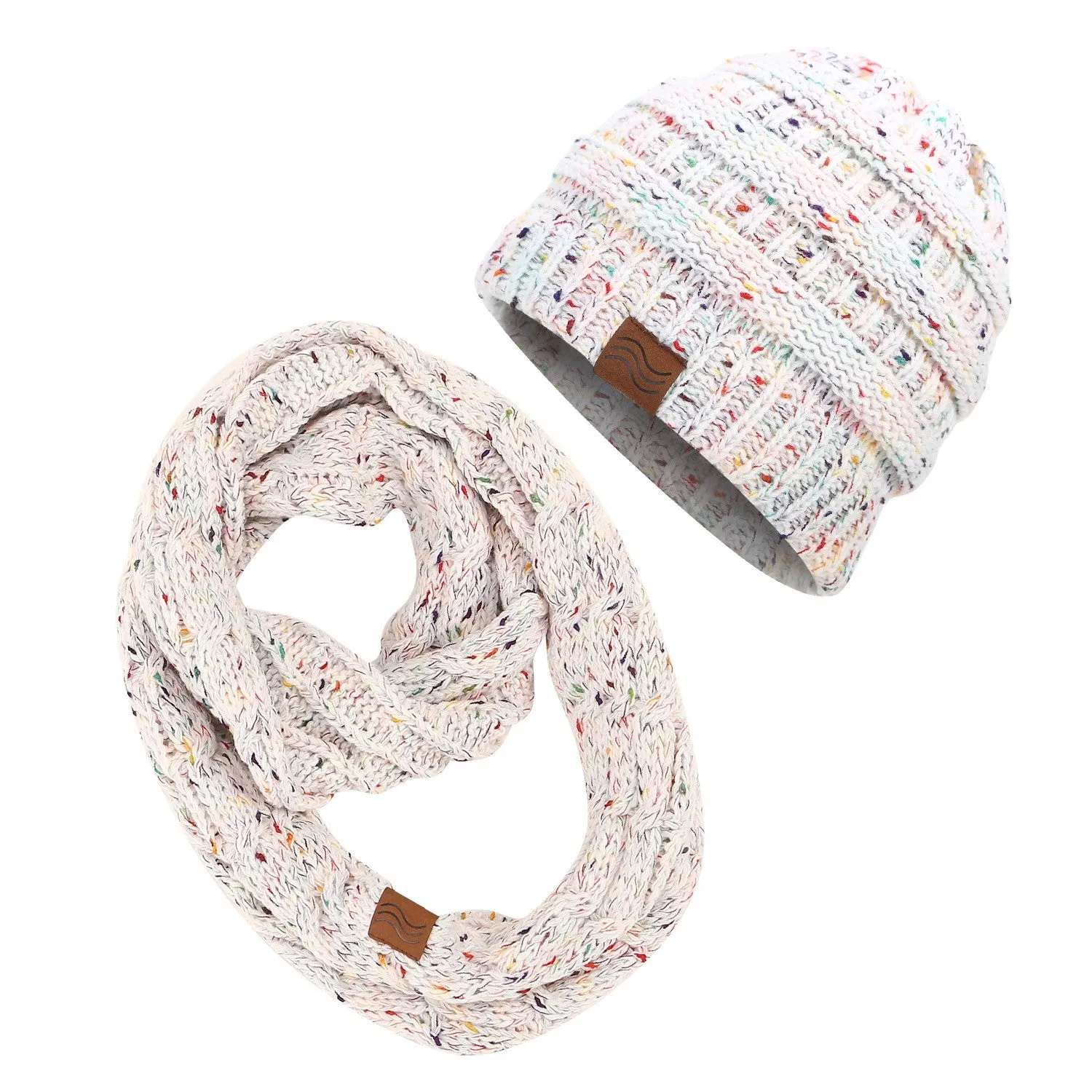 ponytail beanies & scarf sets