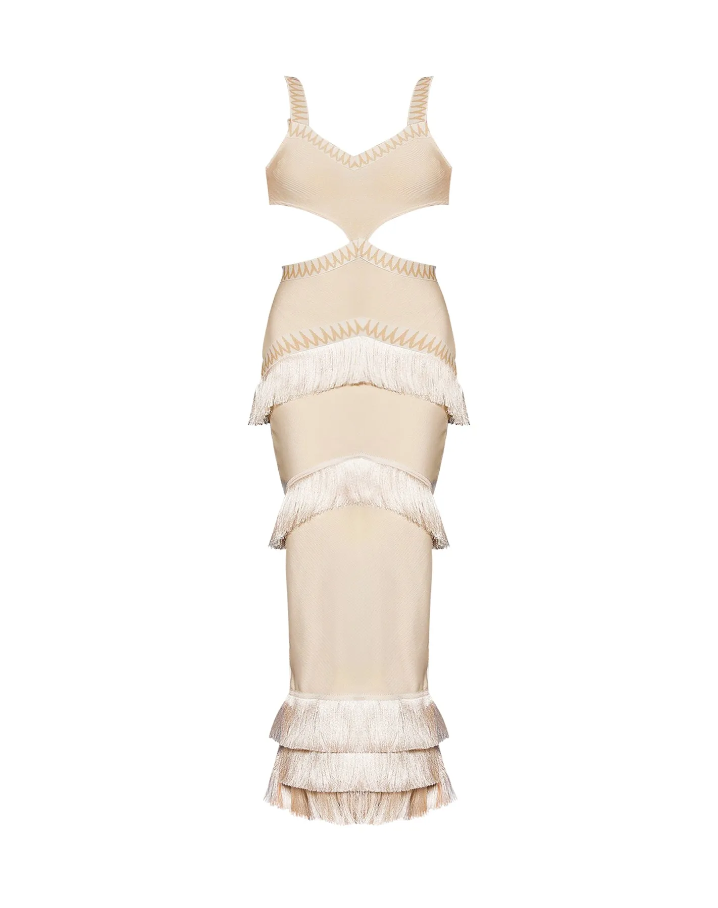 Pre Order:  Tiered Bandage Tassel Dress