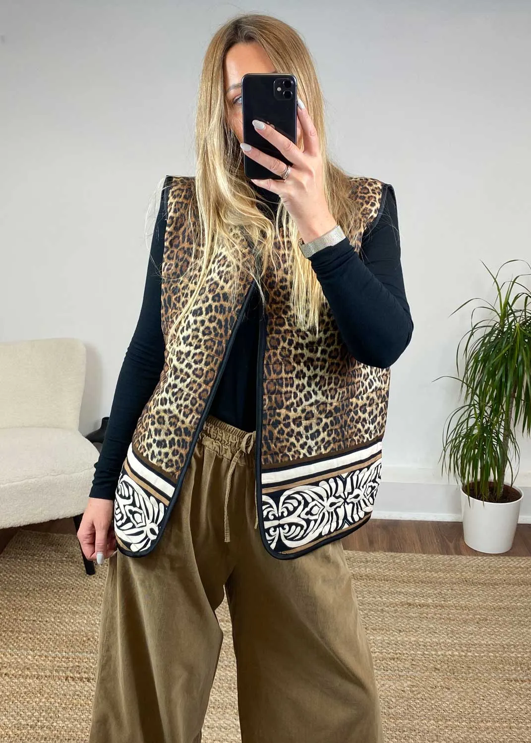 Purdy Leopard Folk Gilet