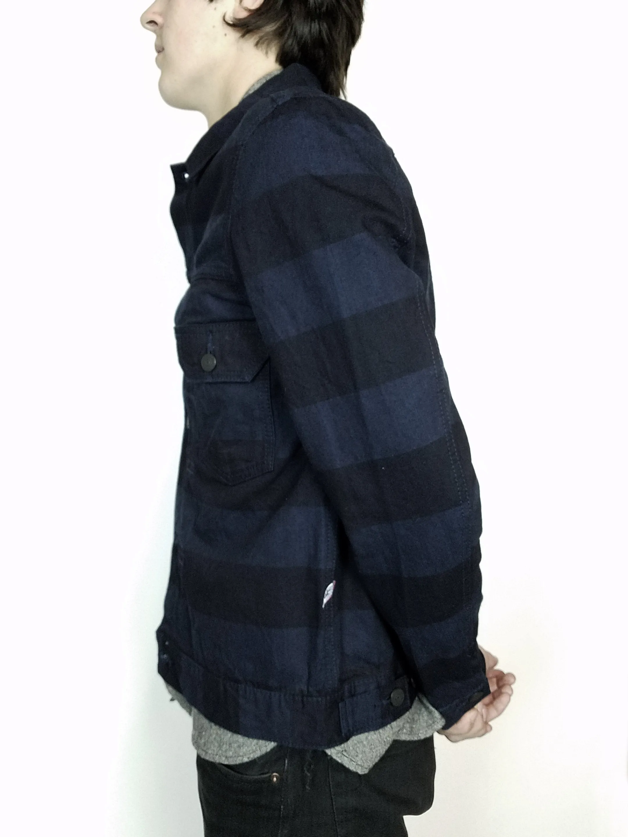 Pure Blue Japan Indigo Border Jacket