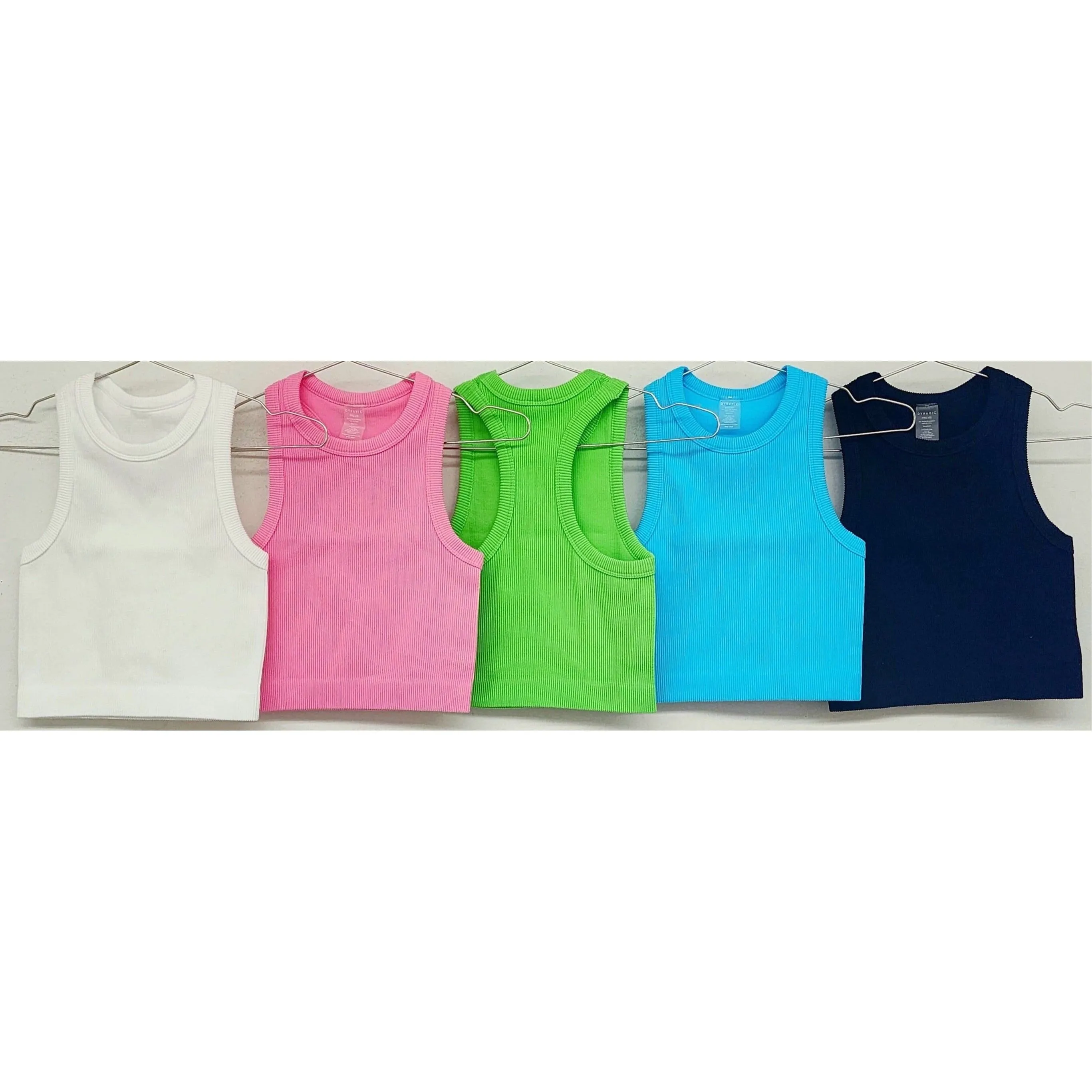 Racerback Ribbed Cropped Super Stretch Tank