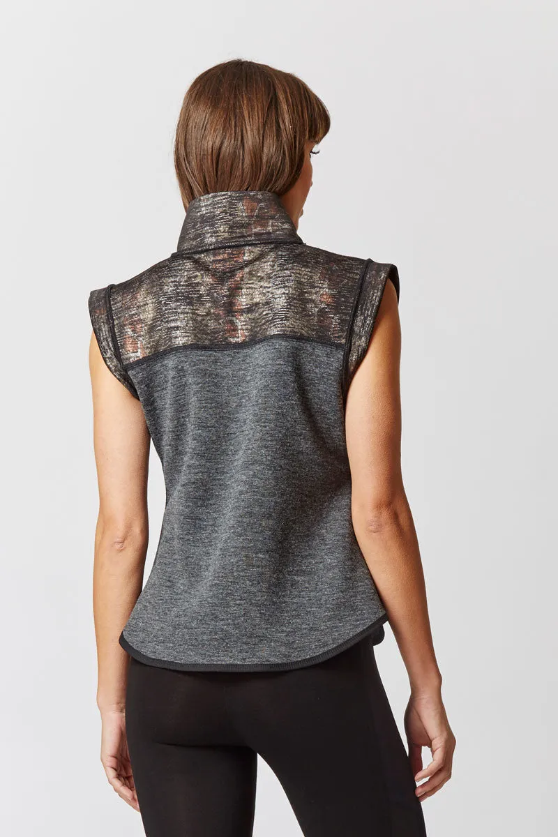 Reversible Luxe Gilet Grey-Snakeskin