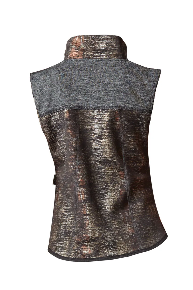 Reversible Luxe Gilet Grey-Snakeskin