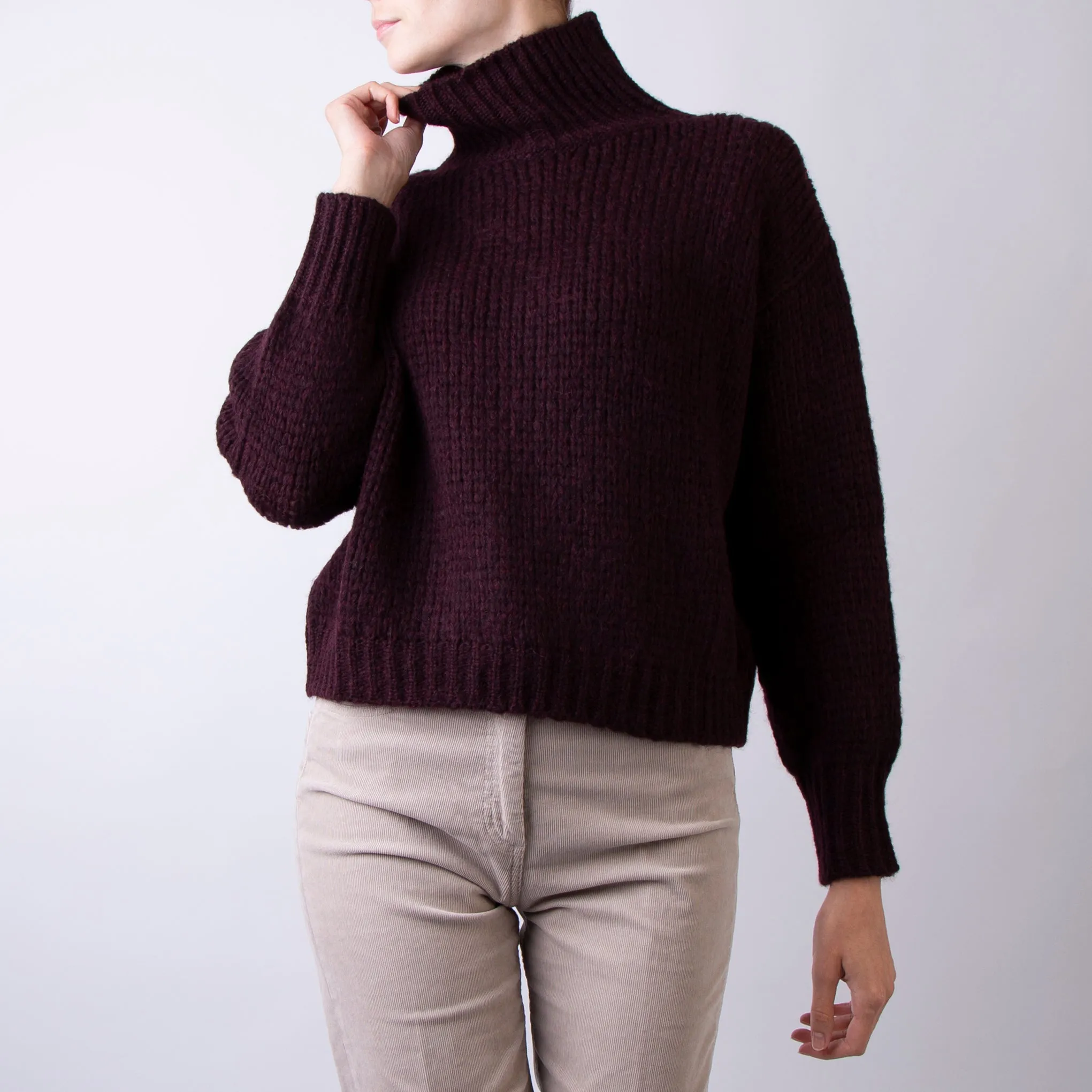 ROBERTO COLLINA SWEATER A47003 36 BORDAUX