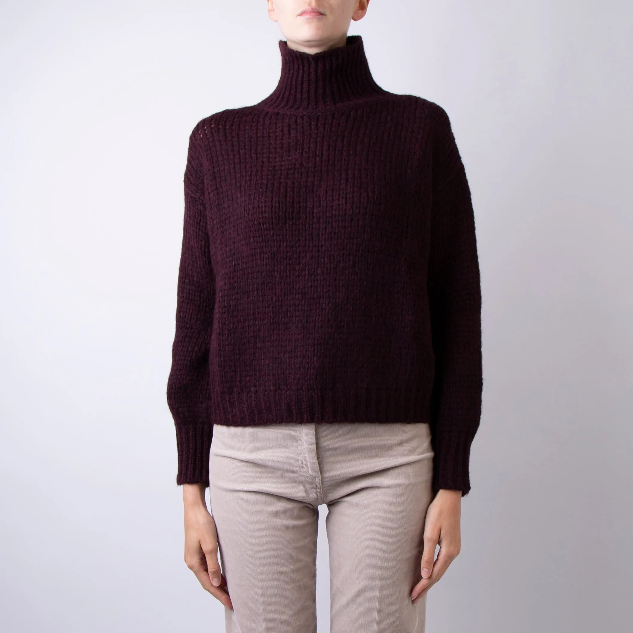 ROBERTO COLLINA SWEATER A47003 36 BORDAUX