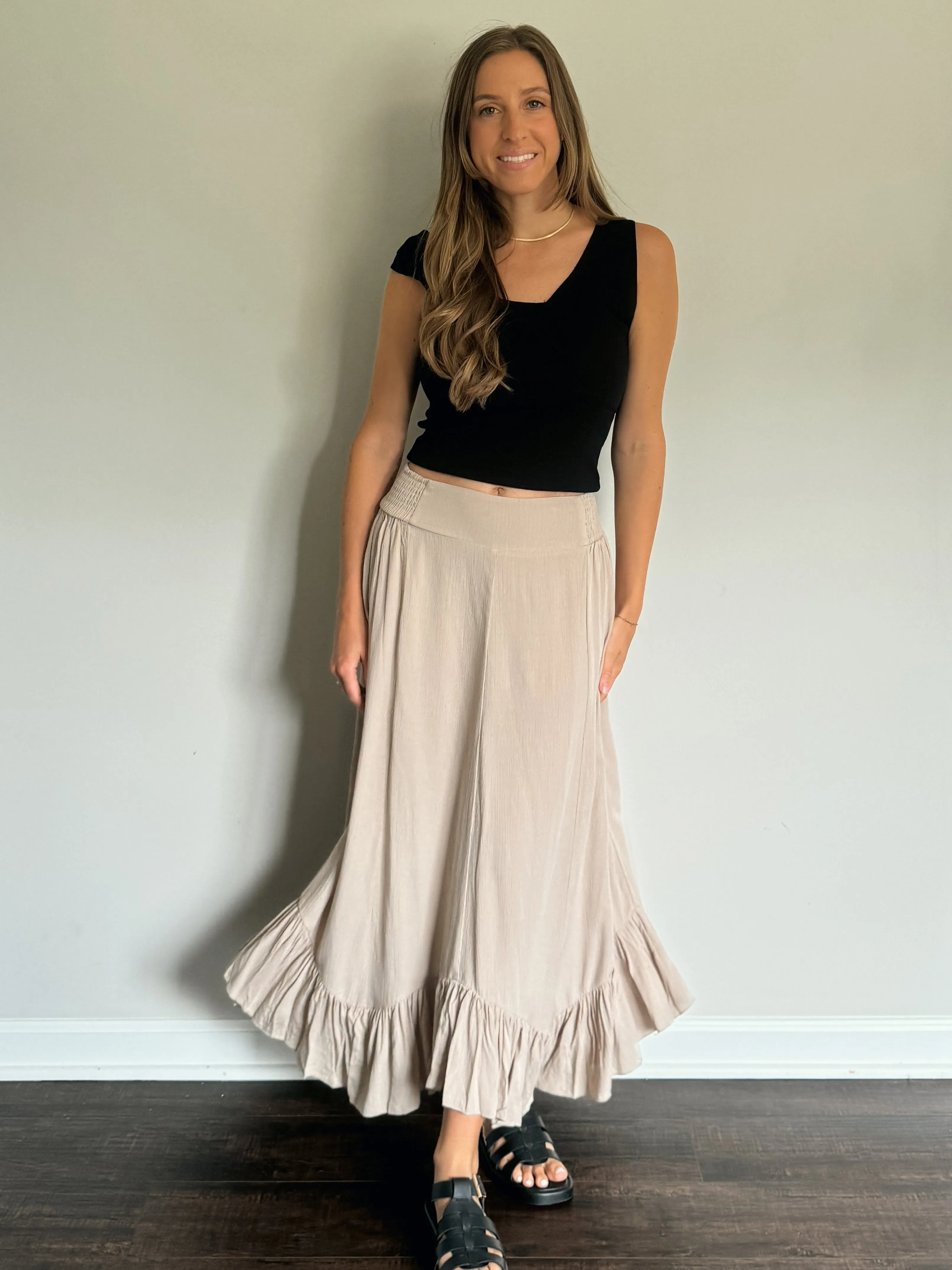 Ruffled Maxi Skirt