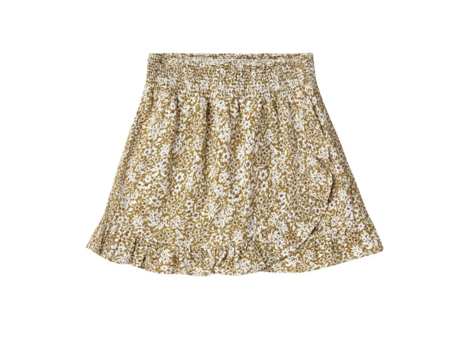 Rylee   Cru Girls Golden Ditsy Wrap Ruffle Skirt