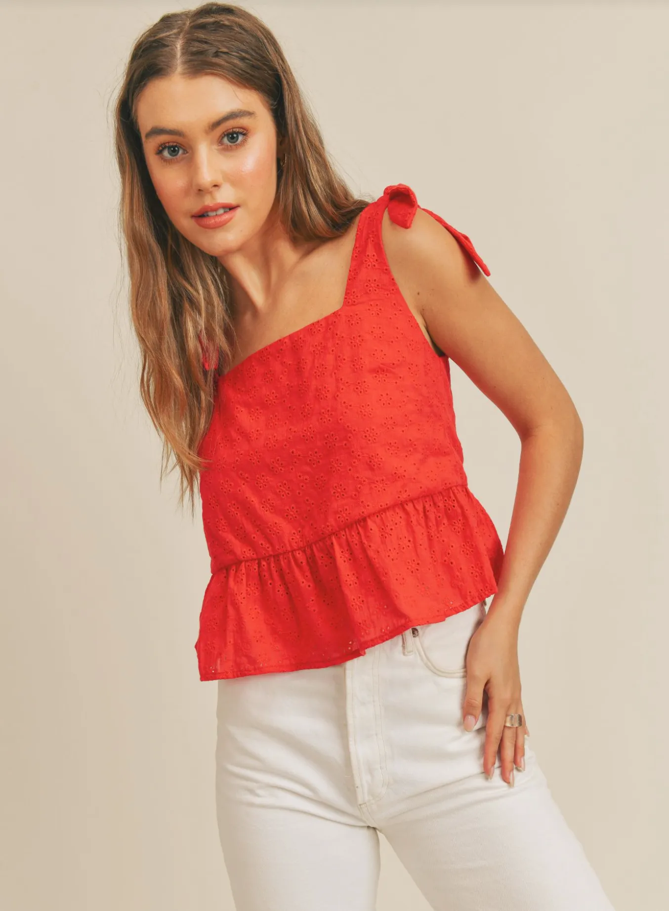 Sadie & Sage Valentina Eyelet Tank