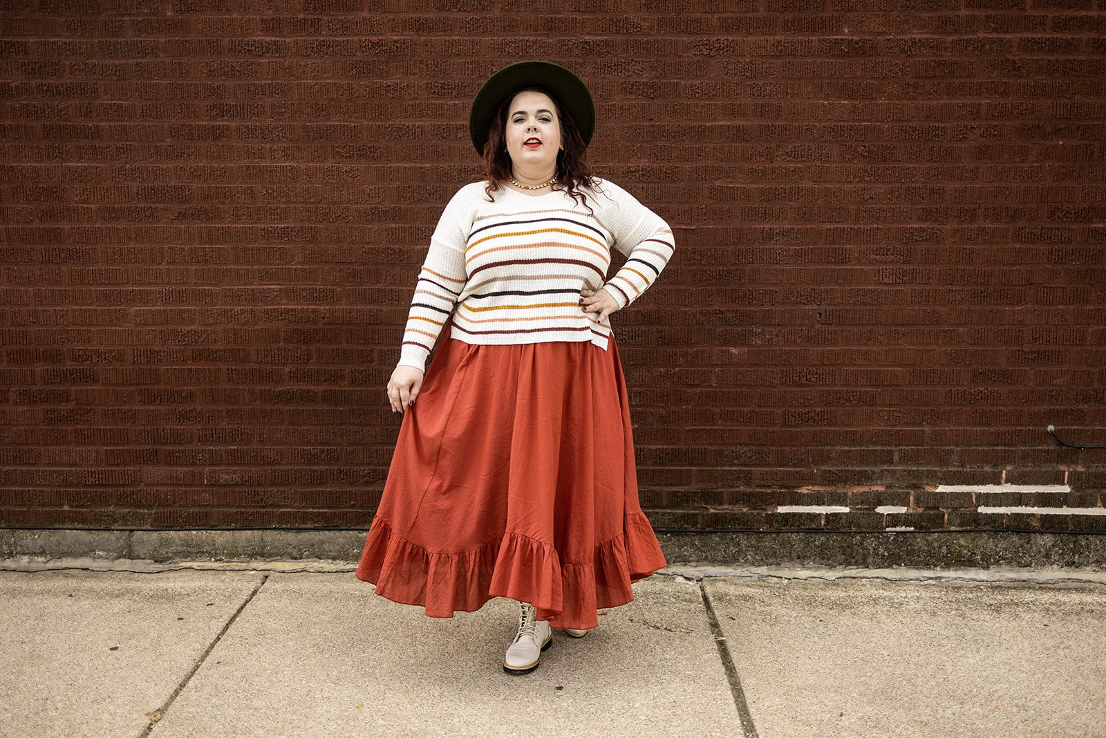 savannah skirt in rust