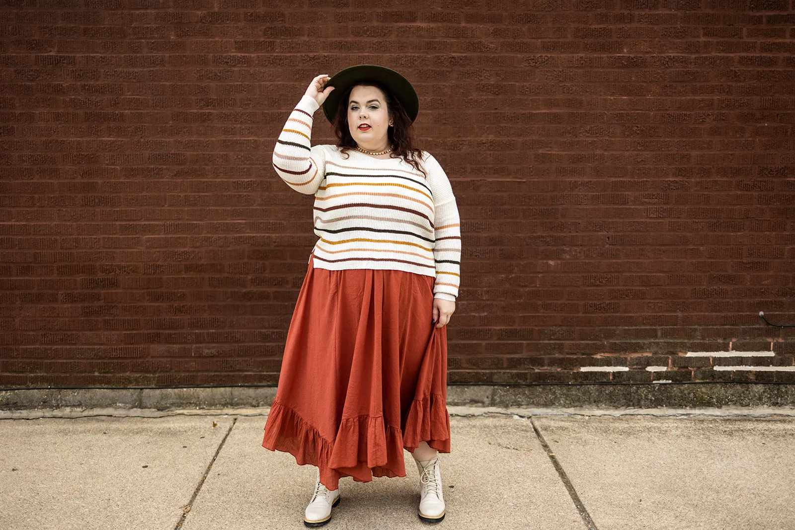 savannah skirt in rust