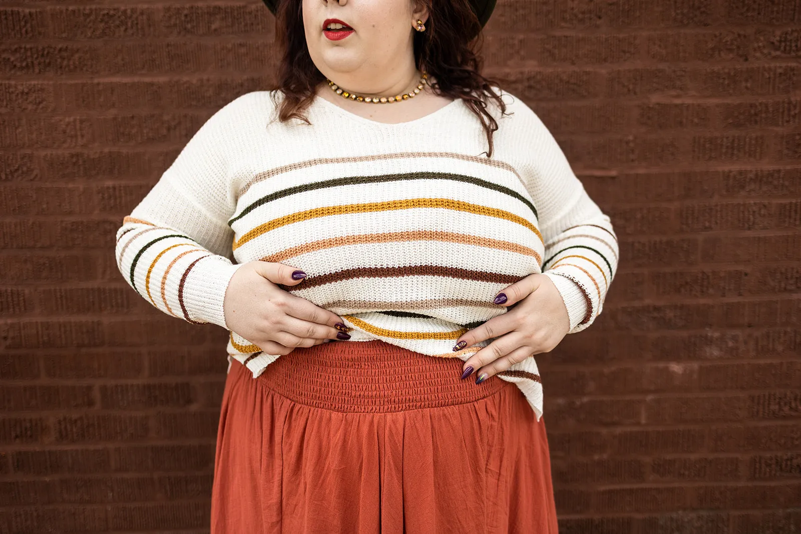 savannah skirt in rust