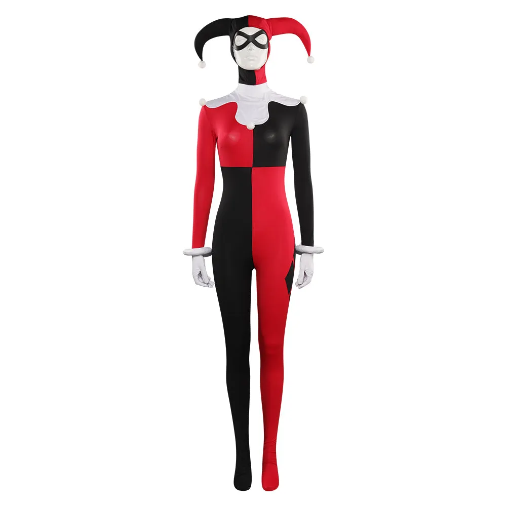 Scooby-Doo Harley Quinn Women Black and Red Set Jumpsuit Party Carnival Halloween Cosplay Costume