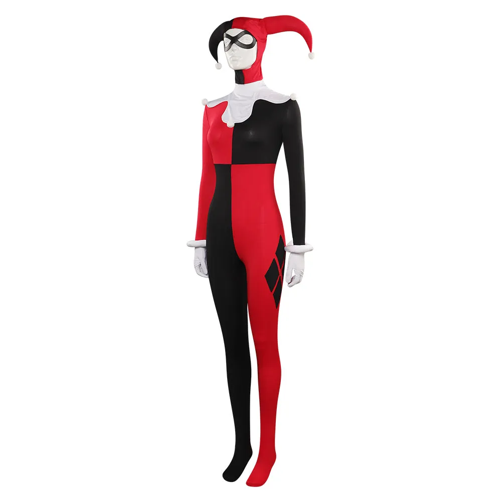 Scooby-Doo Harley Quinn Women Black and Red Set Jumpsuit Party Carnival Halloween Cosplay Costume