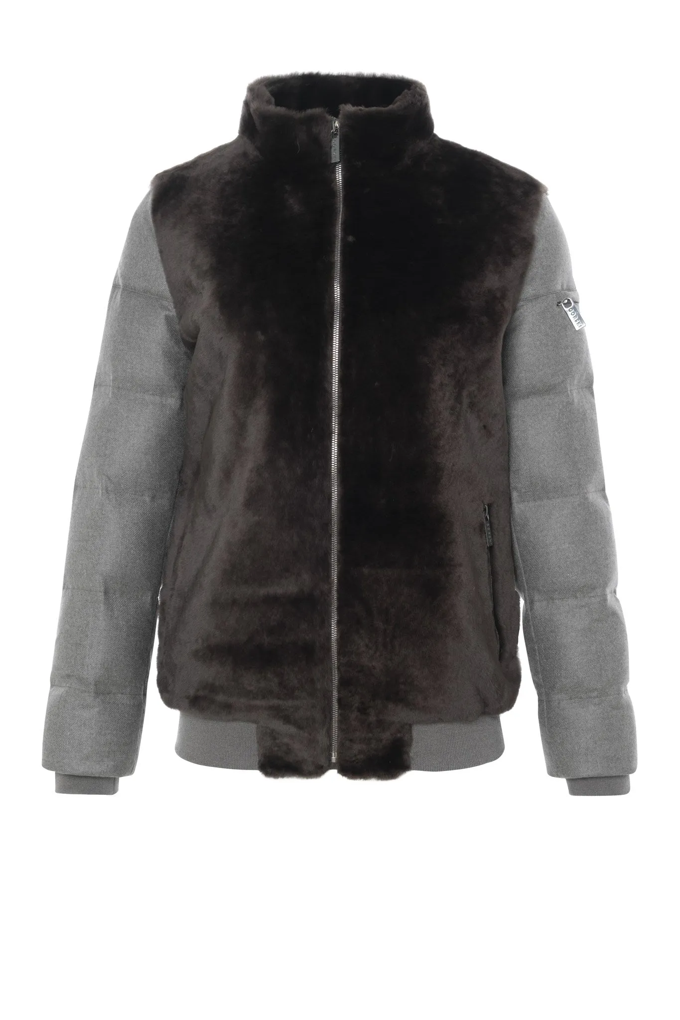 Select Shearling Lamb Jacket with Loro Piana Cashmere & Wool Down Sleeves and Back