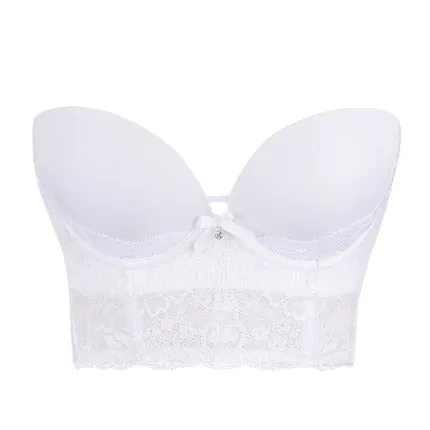 Sexy Mousse Hot Sale 2016 Wedding Bridal Bra Intimates Exquisite Embroidery Royal Cup Slip-resistant Bride Dress Bra Push Up