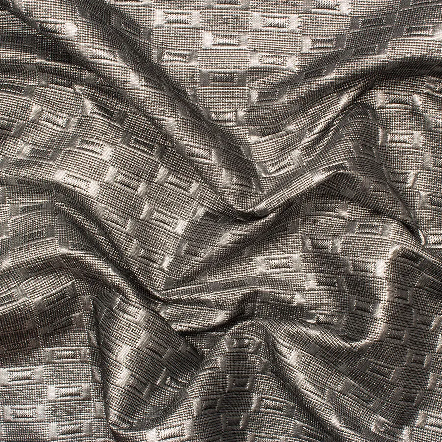 Silver Grey Metallic Jacquard (A 3.60m Piece)