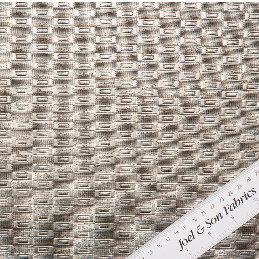 Silver Grey Metallic Jacquard (A 3.60m Piece)