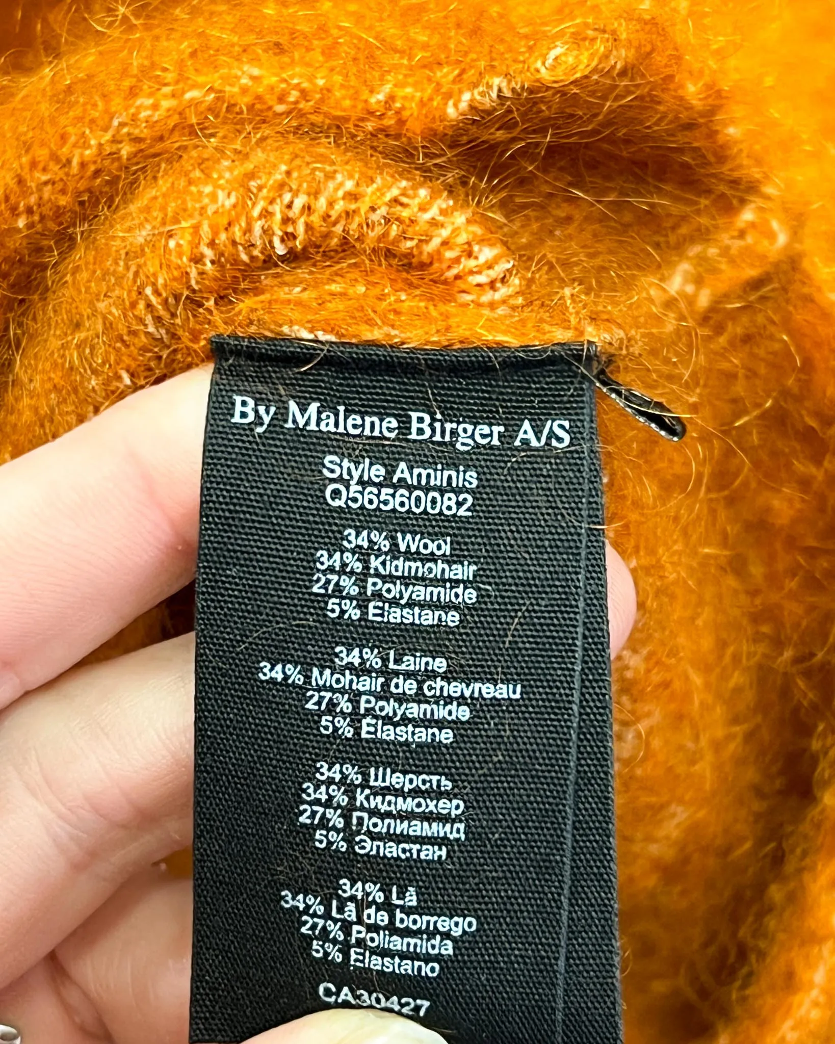 Size XS - By Malene Birger Rust Aminis Jumper