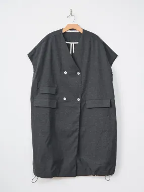 Sleeveless Dress Coat STW - Slate